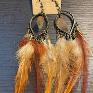 Women’s Boho Feather Earrings